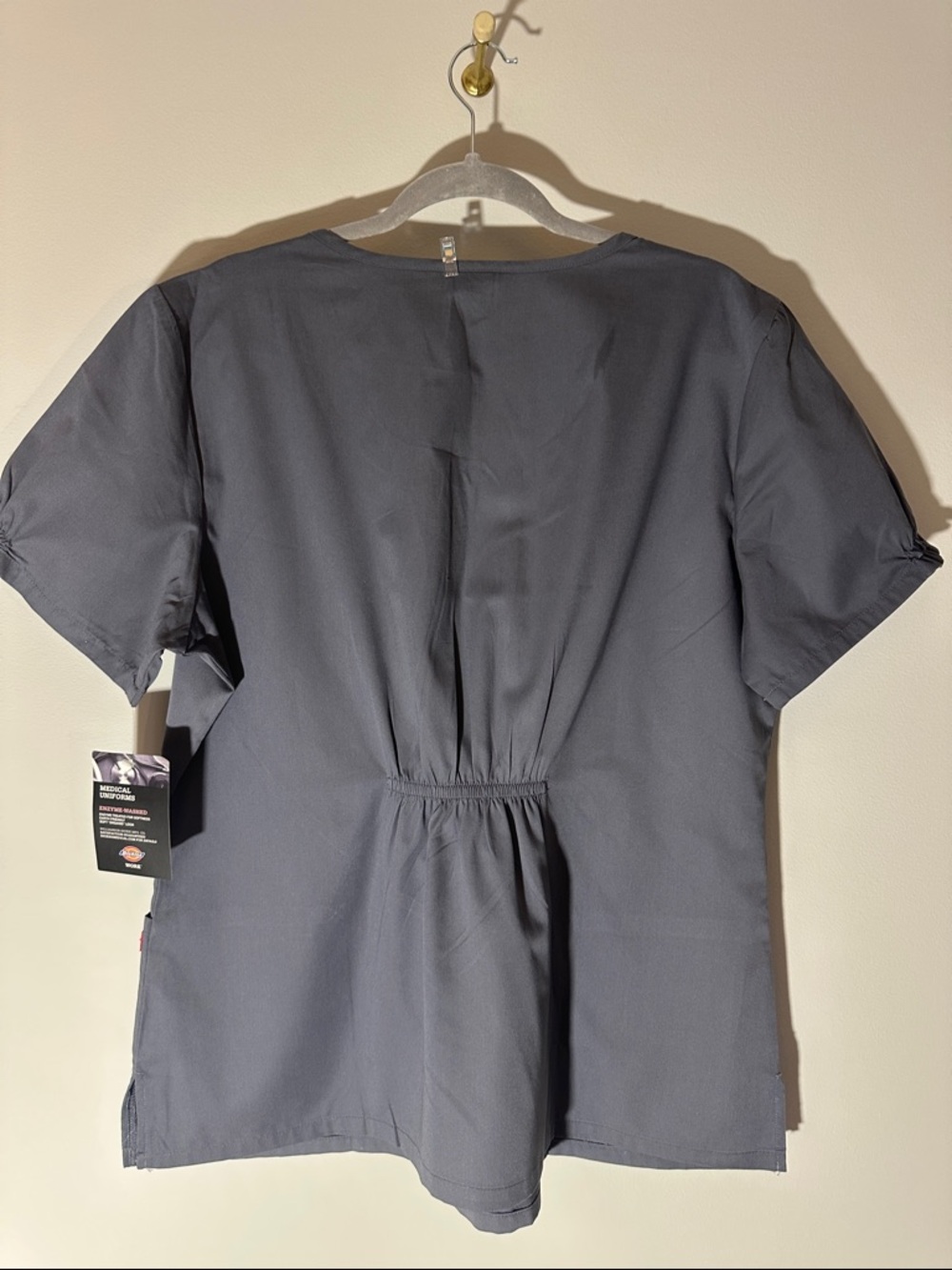 Dickies Women’s Dark Navy Short-Sleeve Scrub Tunic - Picture 3 of 3